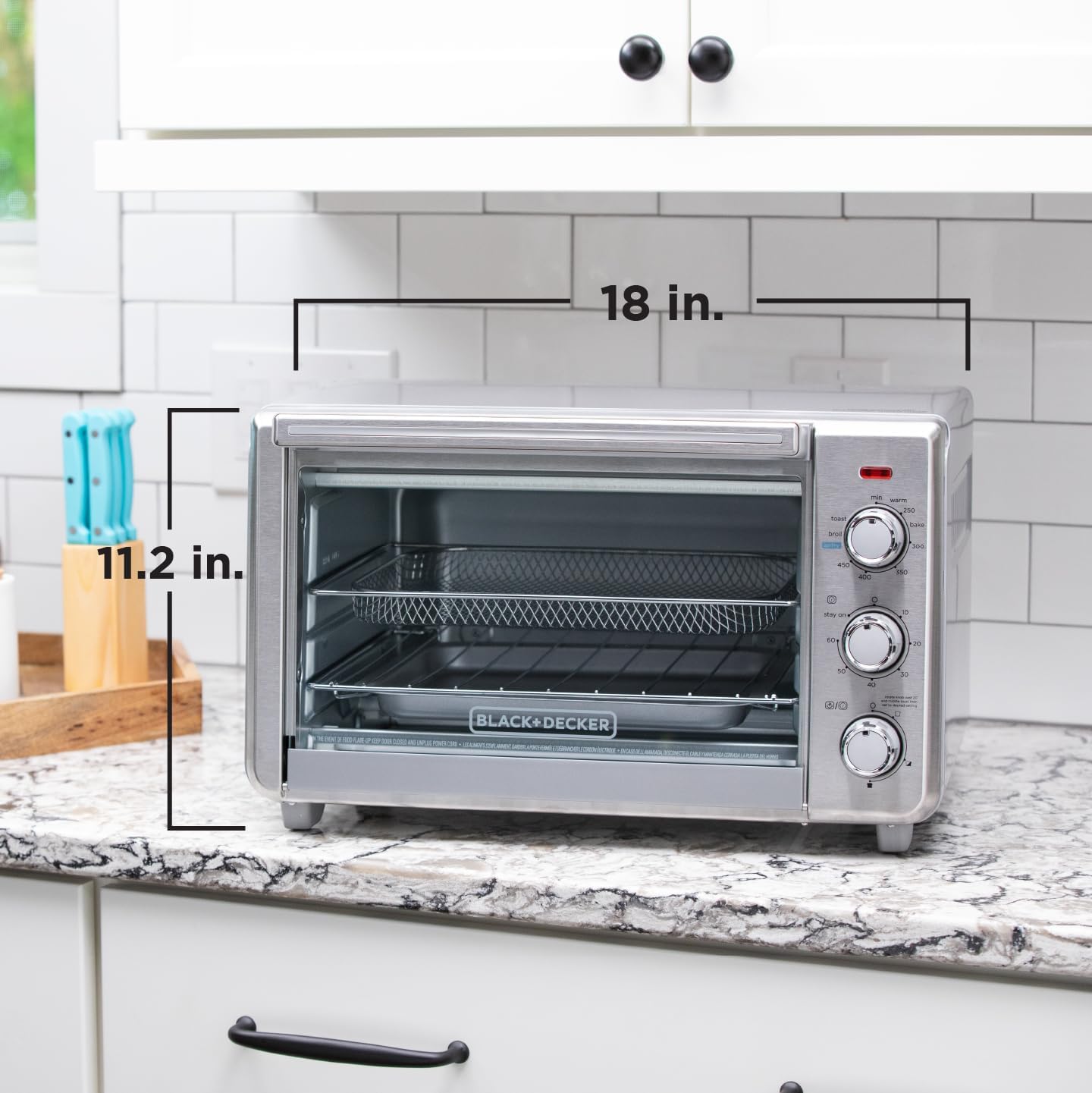 BLACK+DECKER 6-Slice Air Fry Toaster Oven, 5-in-1 Countertop Oven