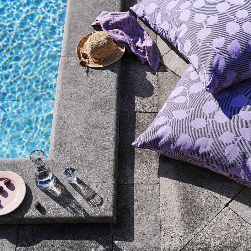 Outdoor Natura sittepute 120x8x80 cm grønn/lavendel