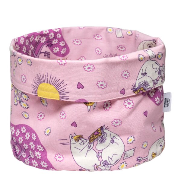 Mummi oppbevaringskurv oval 26 cm Kjærester rosa