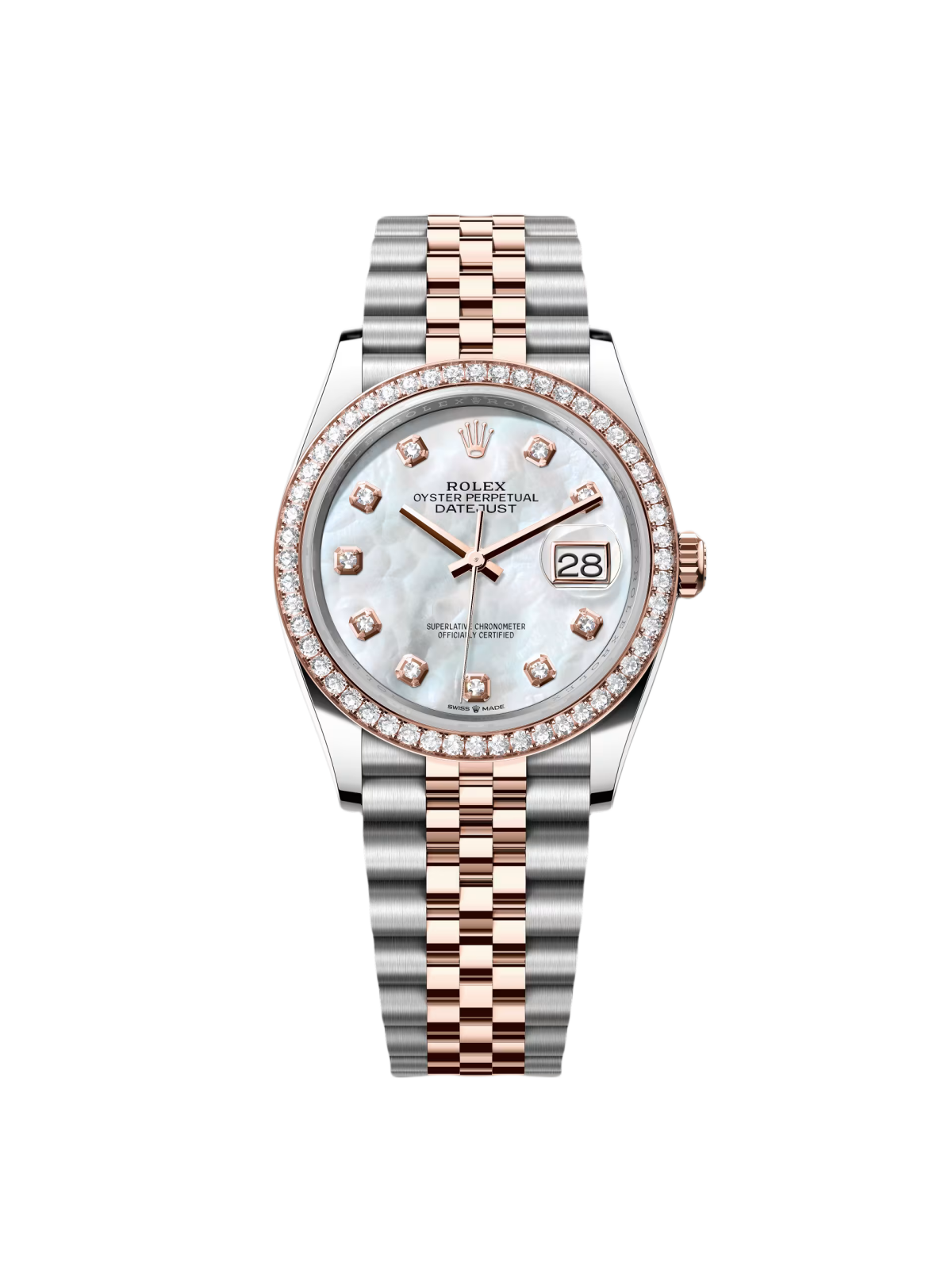 【Super Clone】RLX  Datejust 36mm 126281 Mother-of-Pearl Dial Jubilee Bracelet