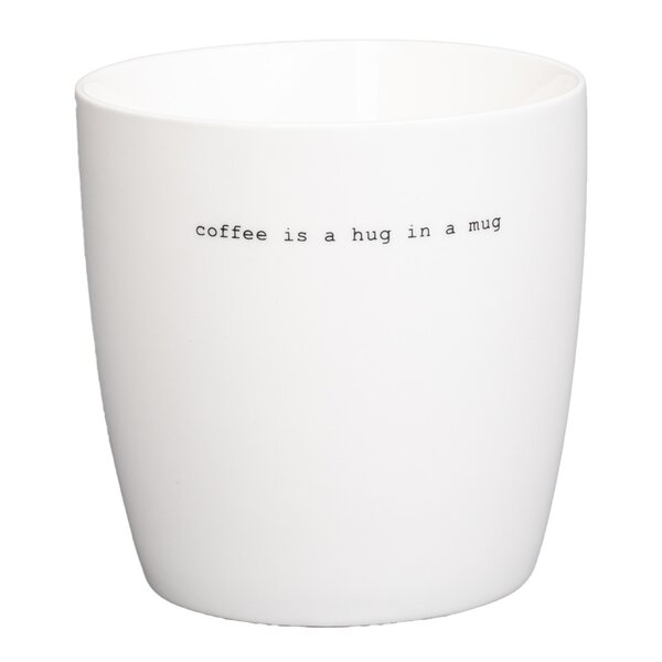 Krus Big Coffee Is a Hug 45 cl hvit