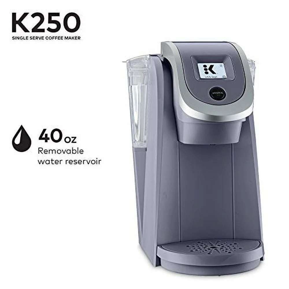 Keurig K250 Coffee Maker, Single Serve K - Cup Pod Coffee Brewer, with Strength Control, Plum Gray