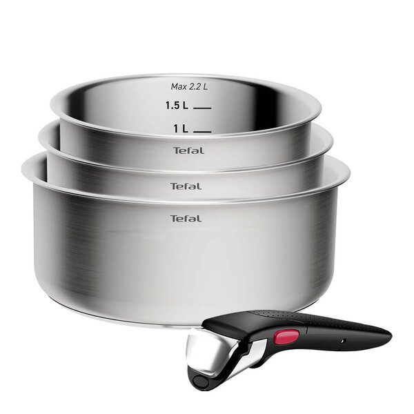 Ingenio Emotion kasserollesett 4 deler brushed uncoated