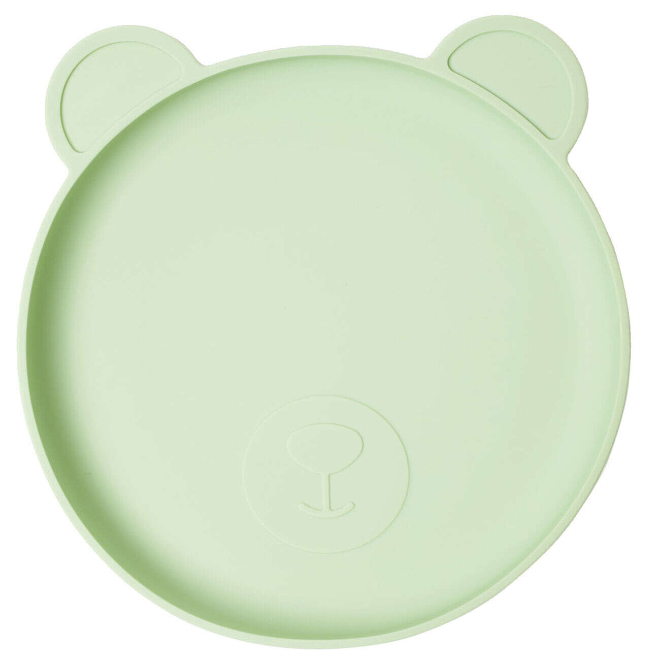 Assiette plate enfant silicone forme ourson 19x17,5xH2cm