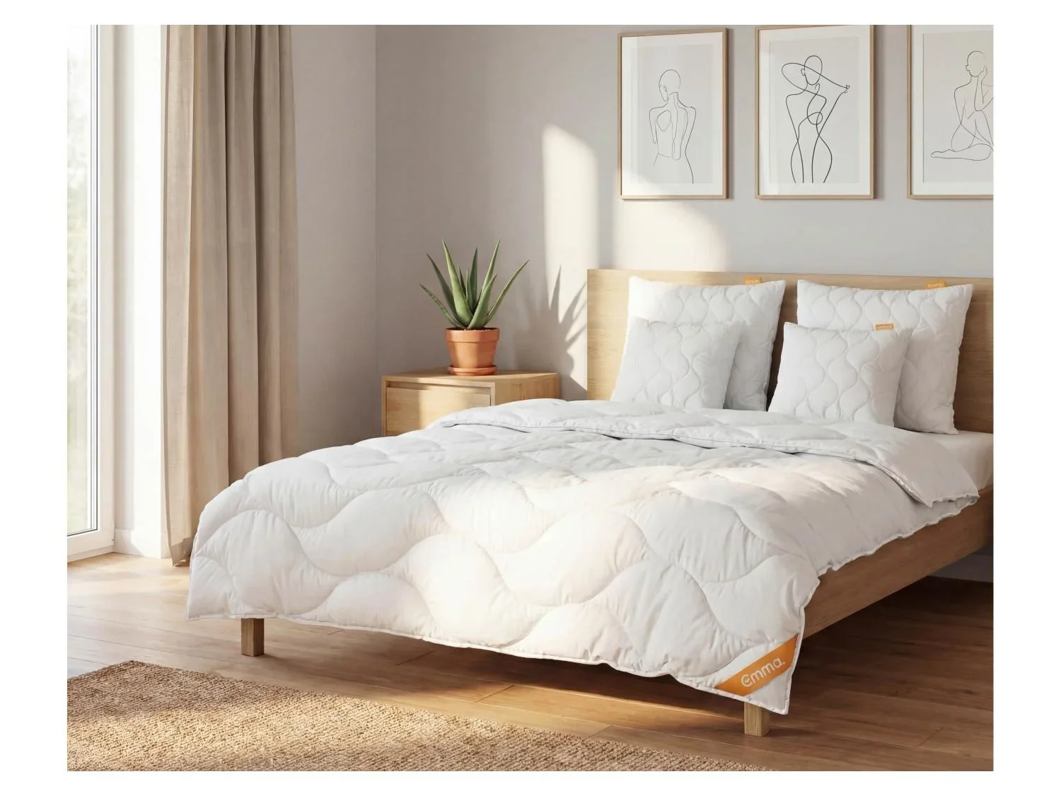Emma Couette d't, 240 x l 220 cm