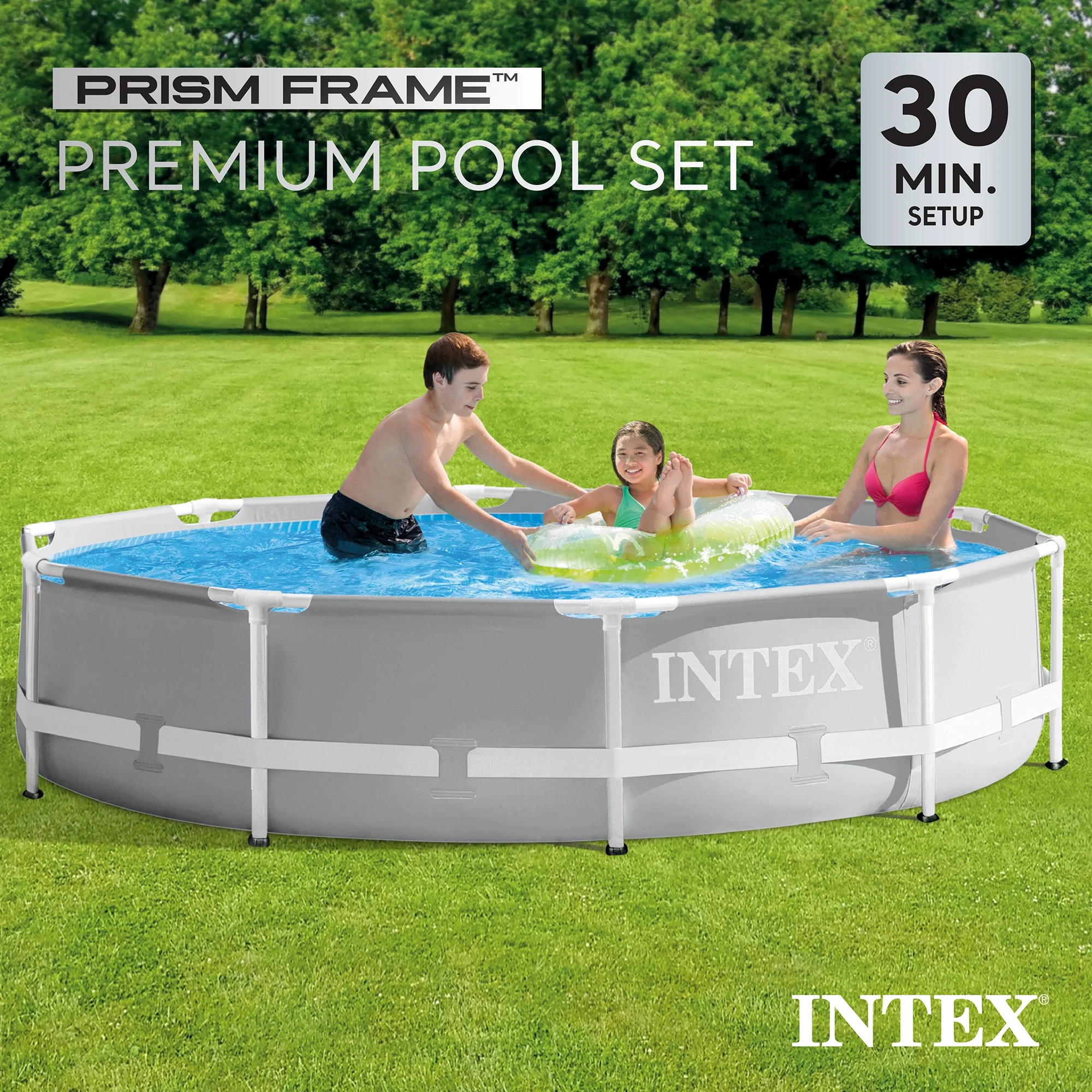 Intex 26719EH 14ft x 42in Prism Frame Above Ground Swimming Pool with Pump