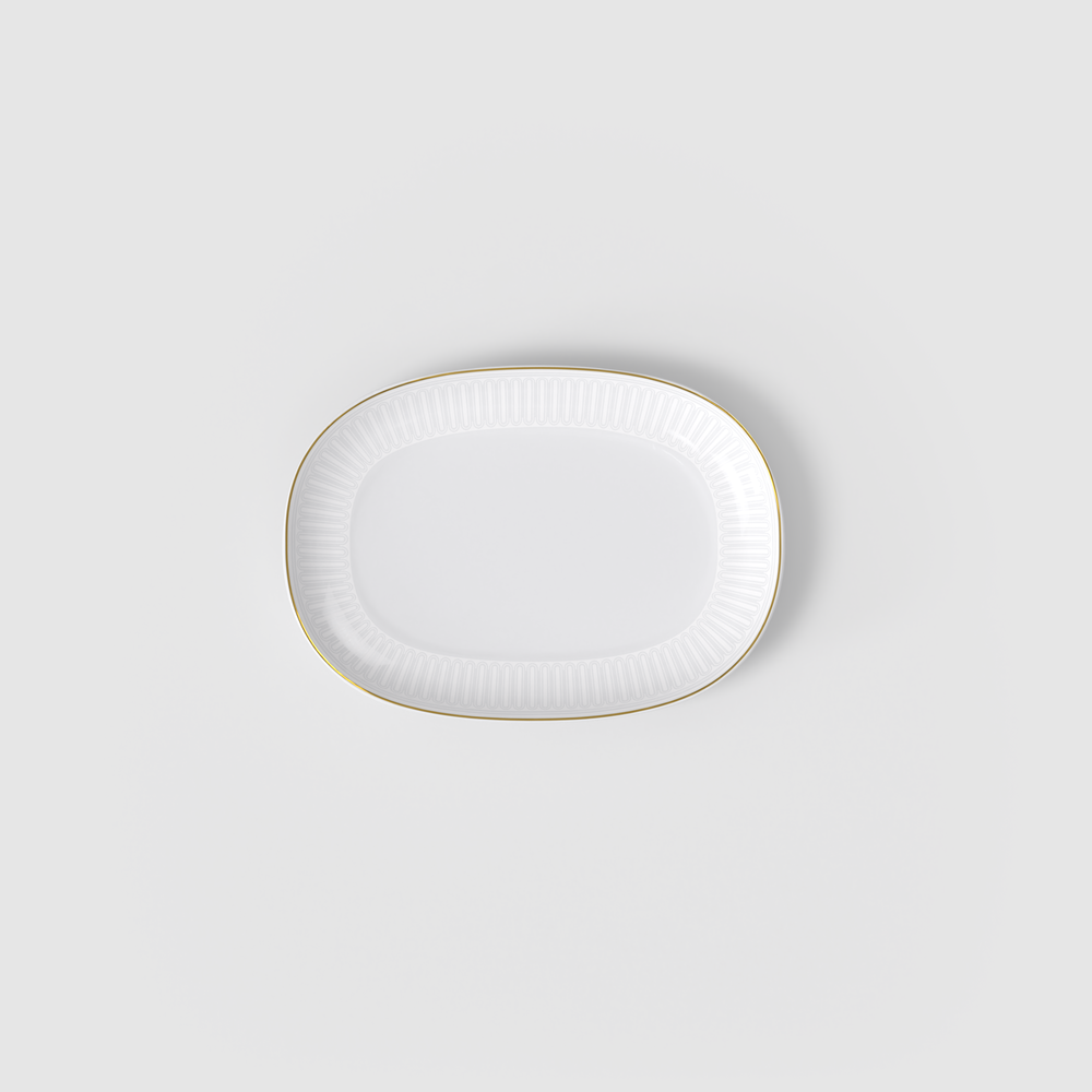 Chateau Septfontaines Gravy boat saucer - White, Premium Bone Porcelain