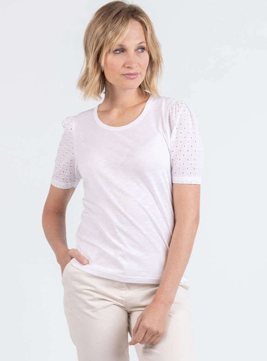 Tee-shirt femme en coton blanc