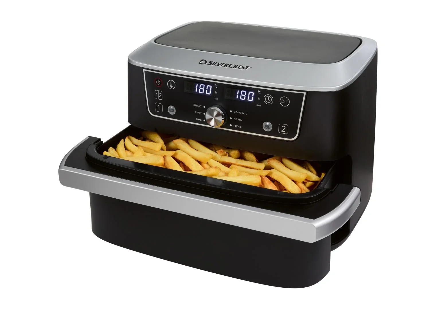 SILVERCREST Friteuse  air chaud double compartiment