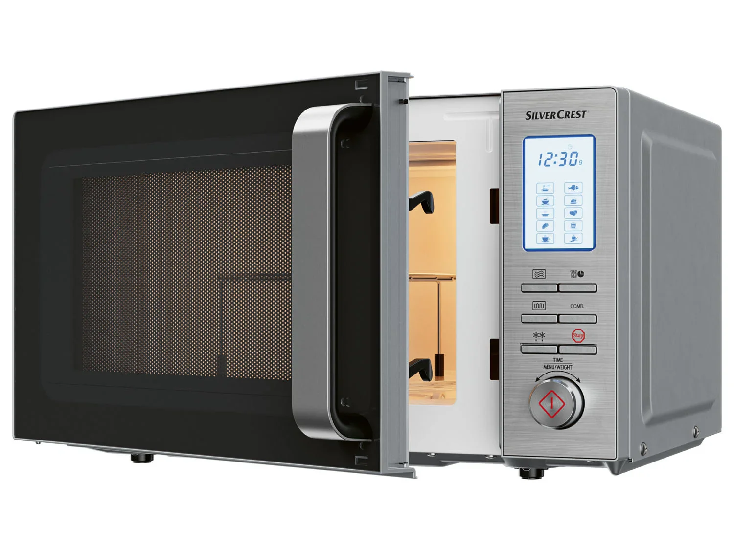 SILVERCREST KITCHEN TOOLS Four  micro-ondes numrique SMW 800 F2 silver, 1200 W