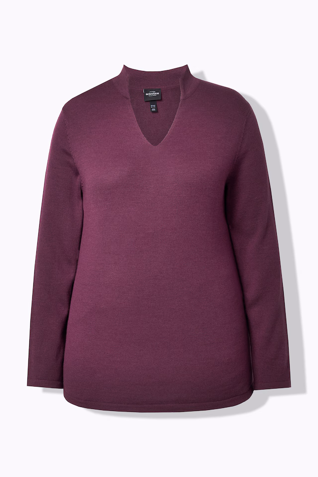 Merino Silk Blend V-Neck Sweater