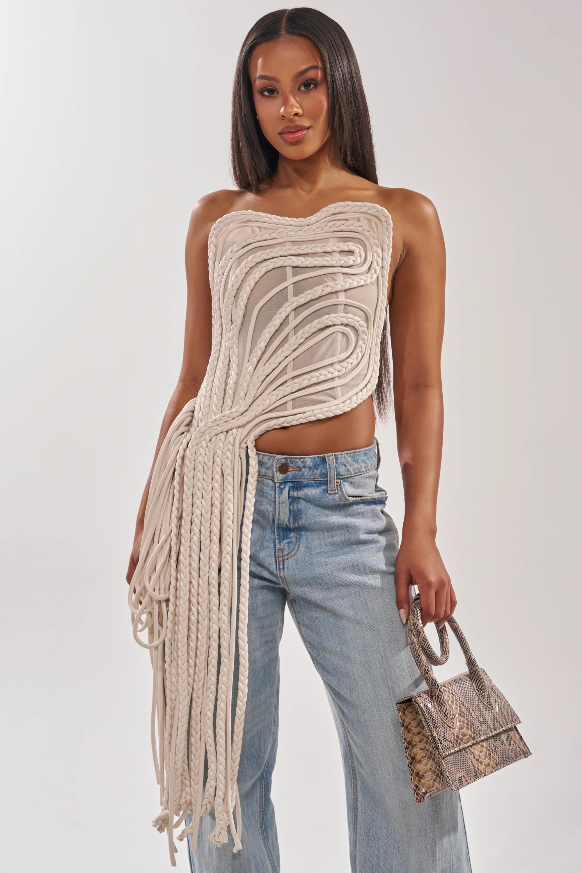 CUTTING YOU OFF MESH ROPE CORSET - Akira Store