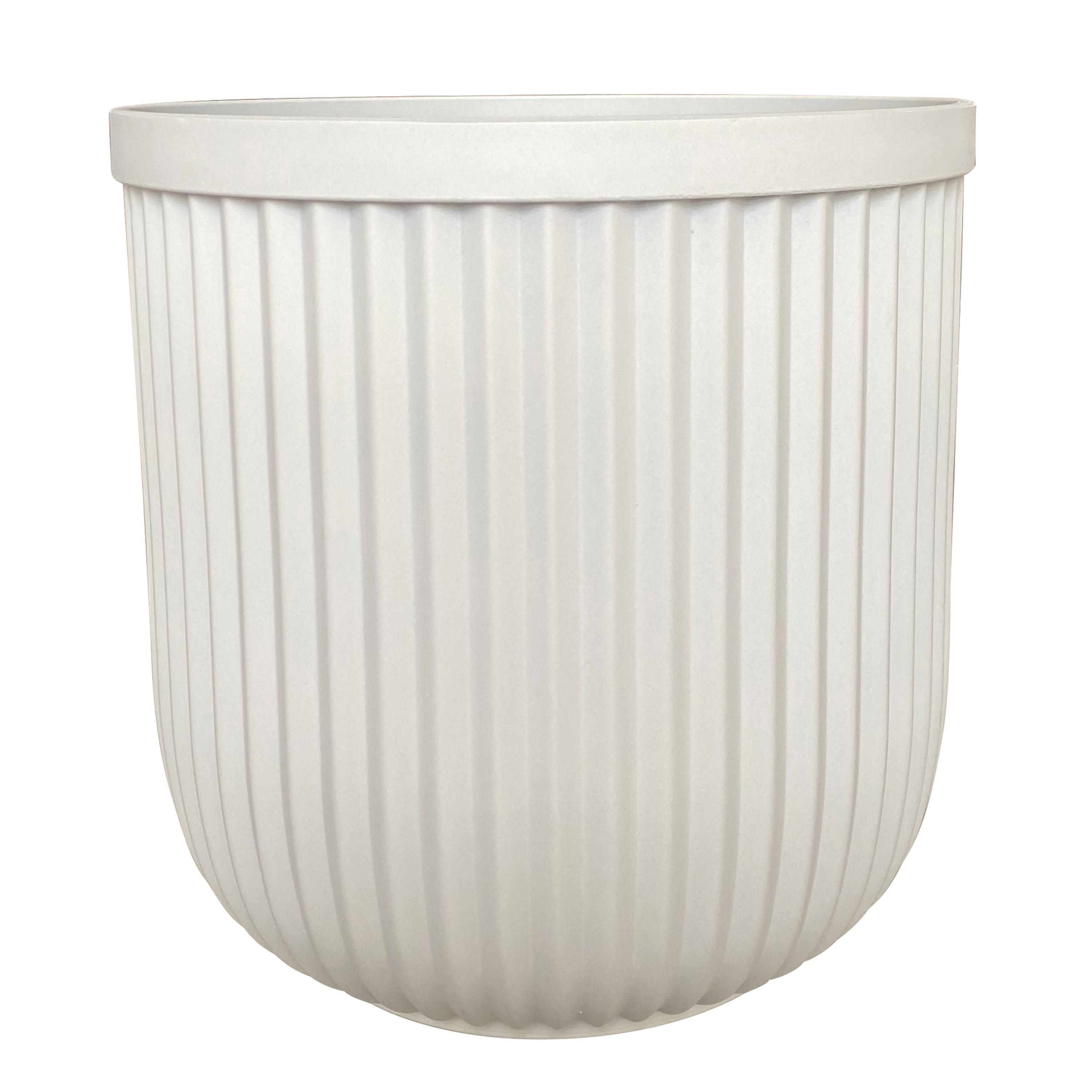 Better Homes & Gardens Ellan Resin Plant Pot Planter - White - 16 x 16 x 15.8 in