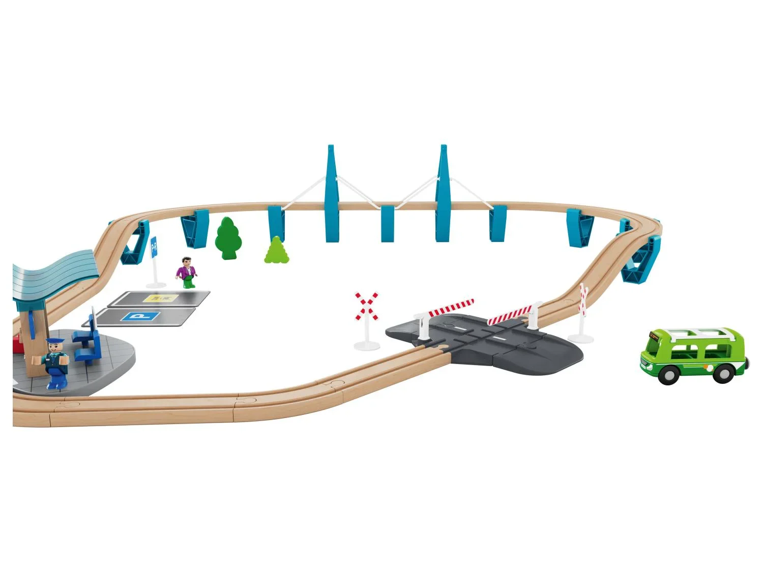 Playtive Set de chemin de train en bois
