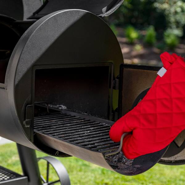 Grand Champ Charcoal Grill and Offset Smoker in Black Image 10