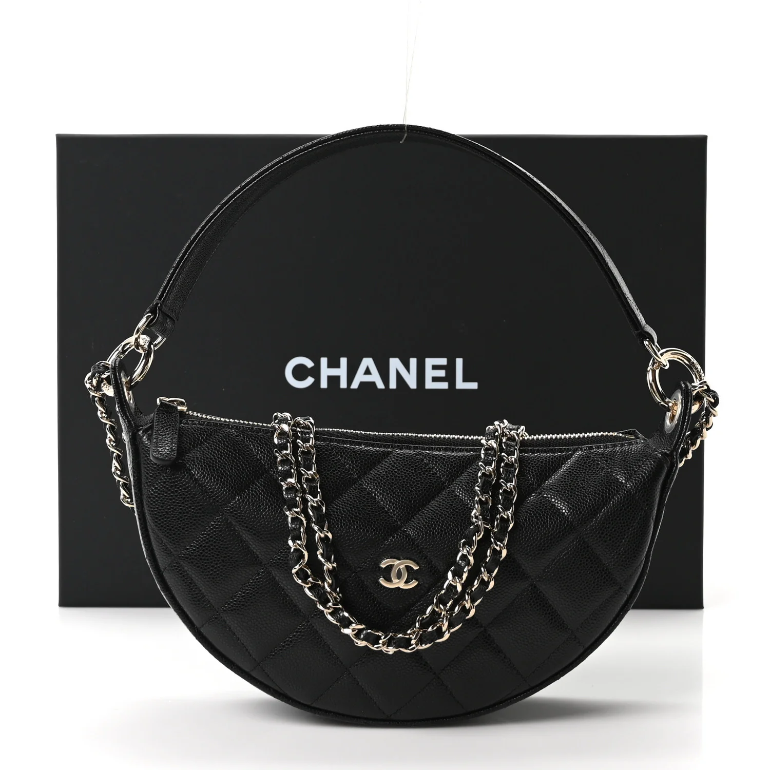 Caviar Quilted Other Shape With Chain Black