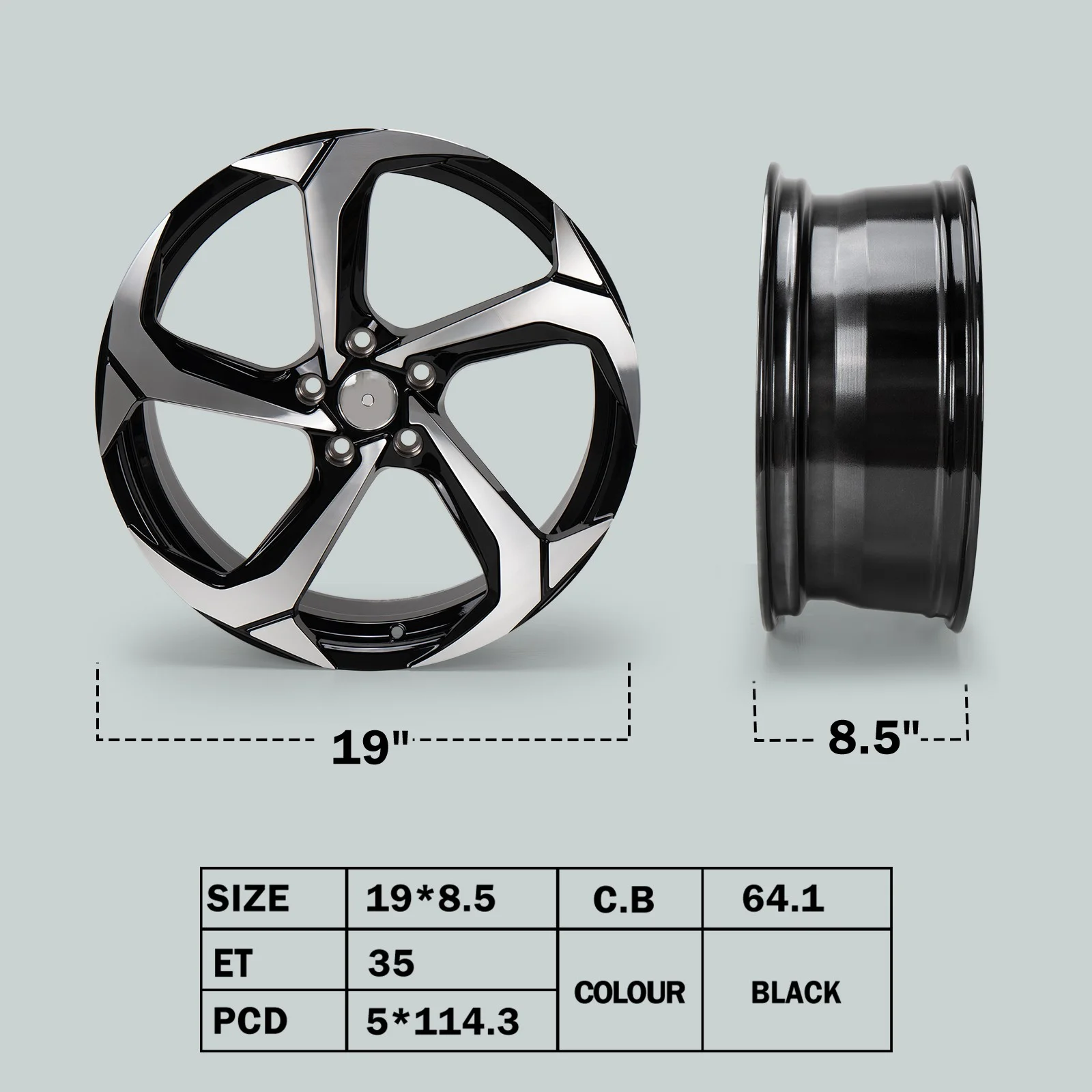 New 19"x 8.5" Alloy Replacement Wheel Rim for HONDA ACCORD 2018-2023 - Image 2
