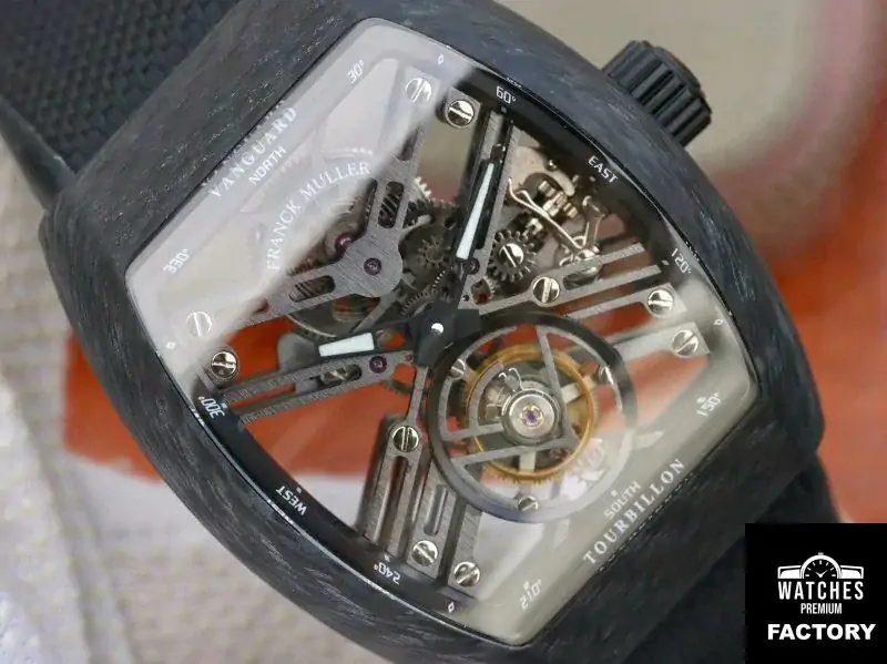Franck Muller Vanguard Skeleton V45 T SQT Tourbillon Skeleton Dial