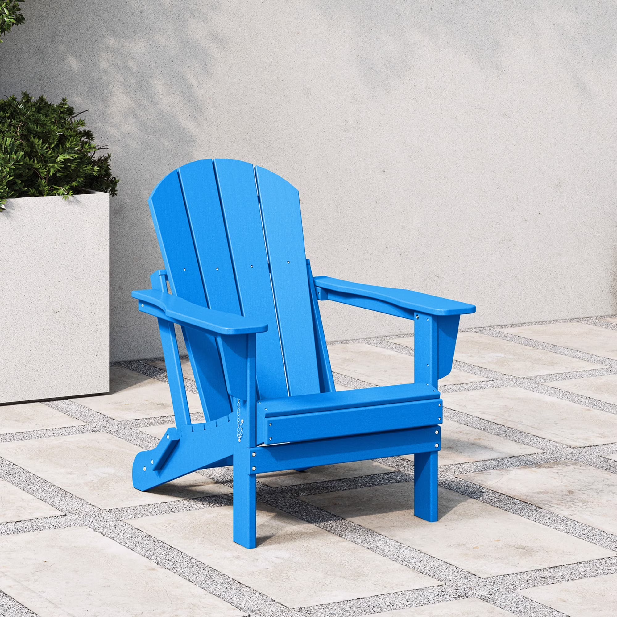 Outdoor Folding HDPE Adirondack Chair, Patio Seat, Weather Resistant, Dark Brown(Dark Brown/Single) - Image 3