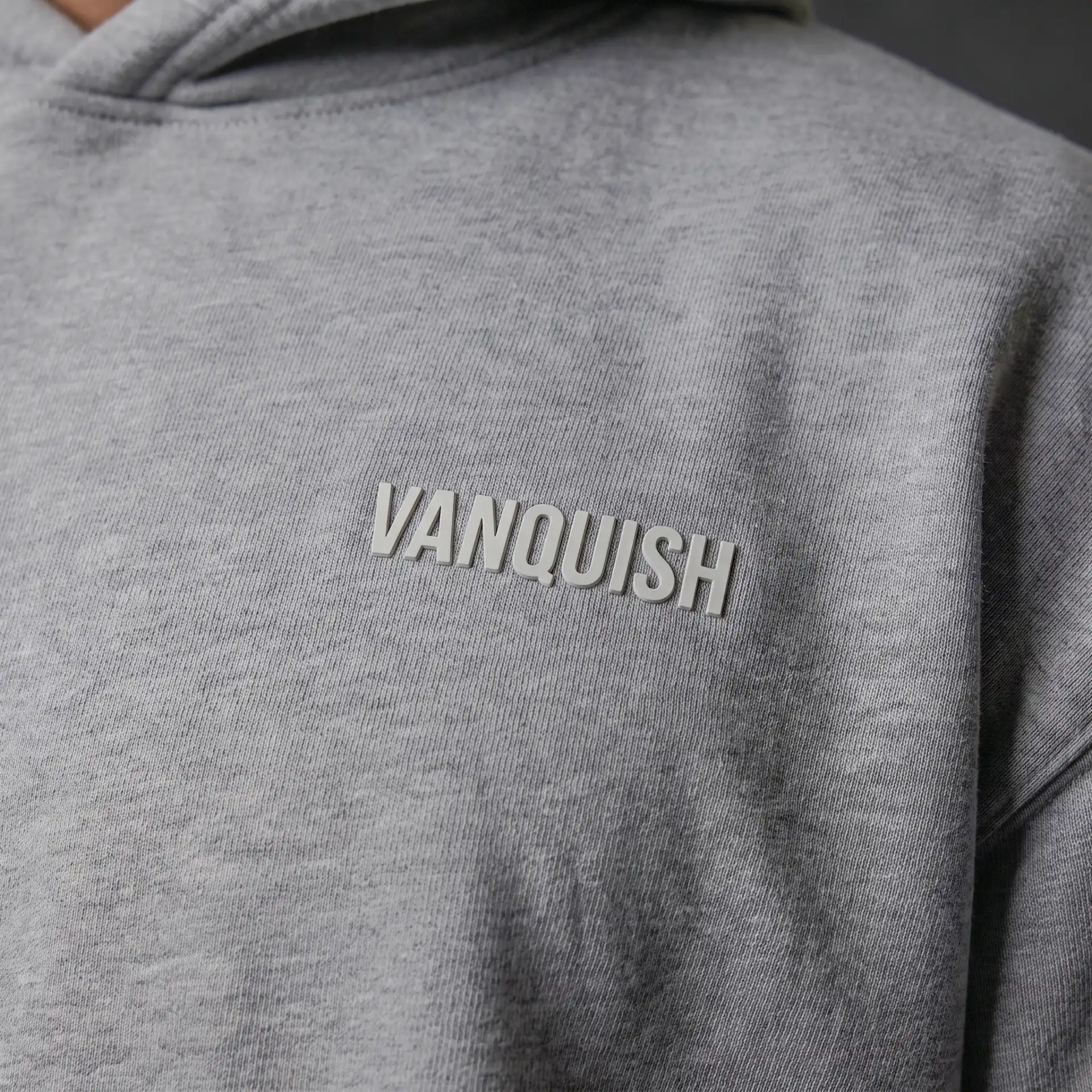 EVOLVE LIGHT GREY MARL OVERSIZED PULLOVER HOODIE