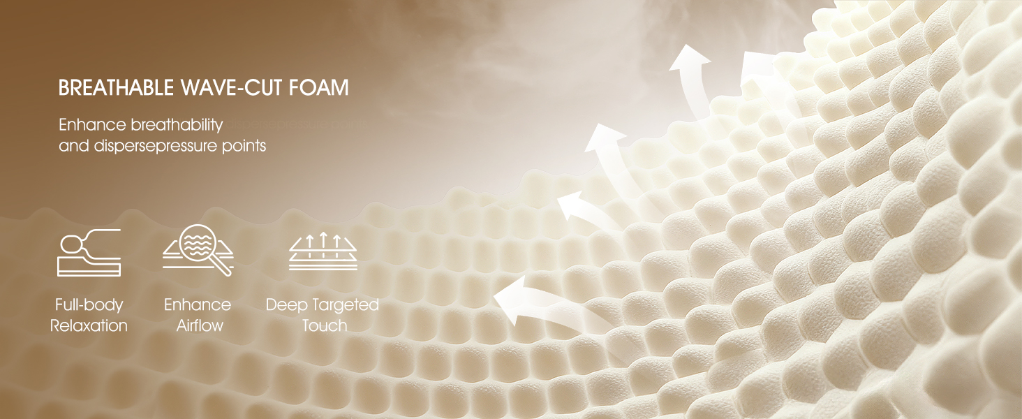Breathable Wave-Cut Foam