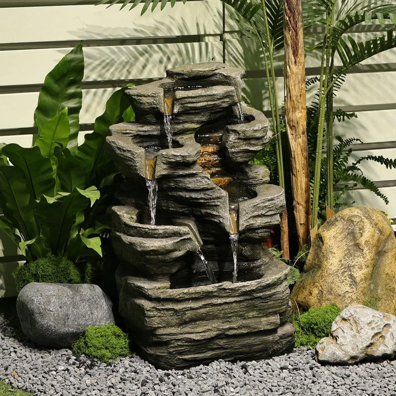 Garden Springs Zen Zone Polyresin Water Fountain