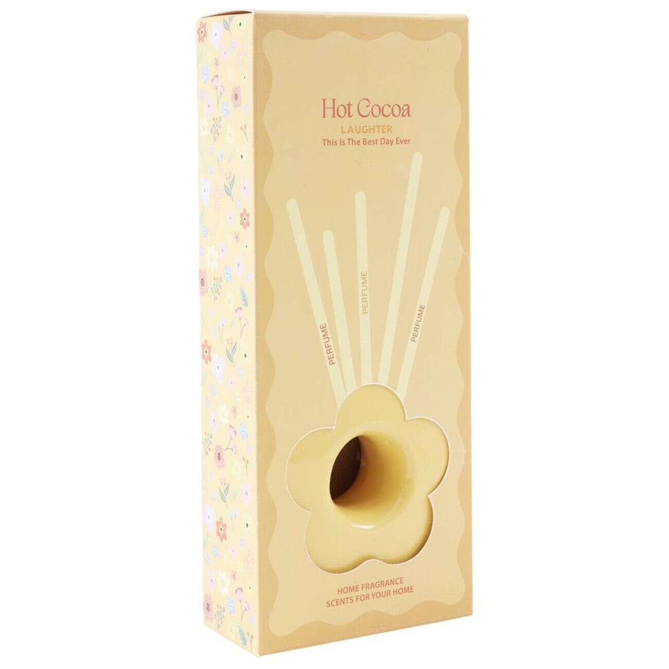 Diffuseur à bâtonnets parfumés céramique forme fleur H10cm (3 modèles)