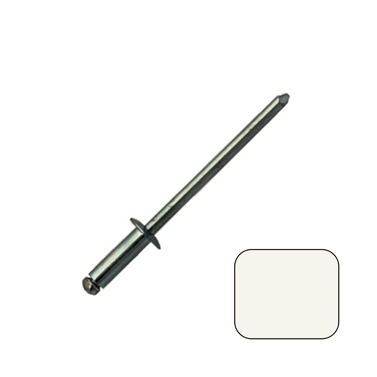 ScrooScoop Aluminum Pop/Blind Rivets #42D (#30 Drill), White, 100-Pack Bag