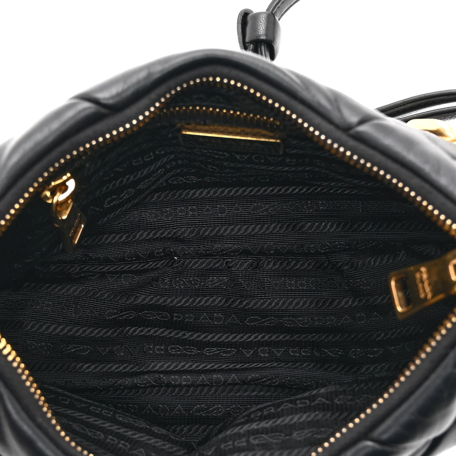 Nappa Triangle Quilted Patchwork System Bag Black