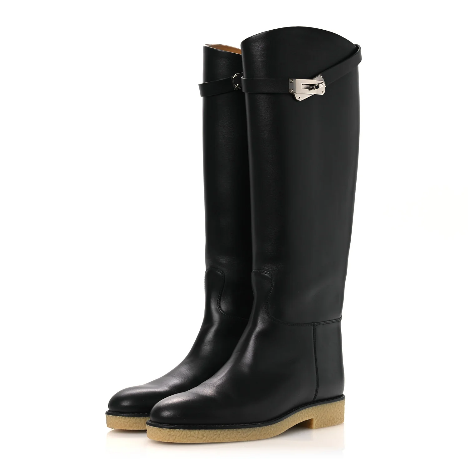 Calfskin Faustine Boots 38 Black