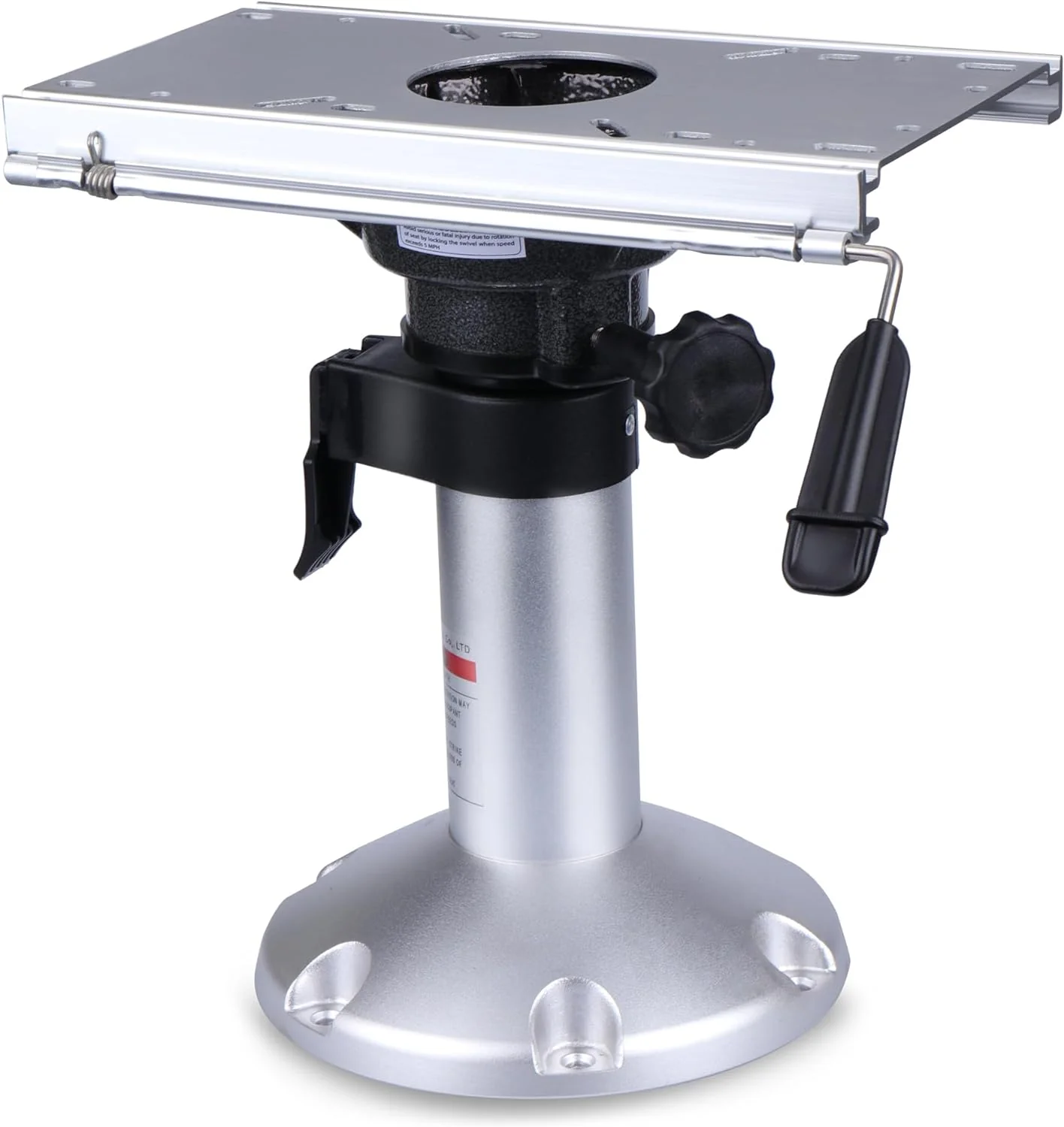 Adjustable Height Locking Boat Seat Pedestal with Slide and Swivel 13 to 18 inches Height Adjustable Pedestal