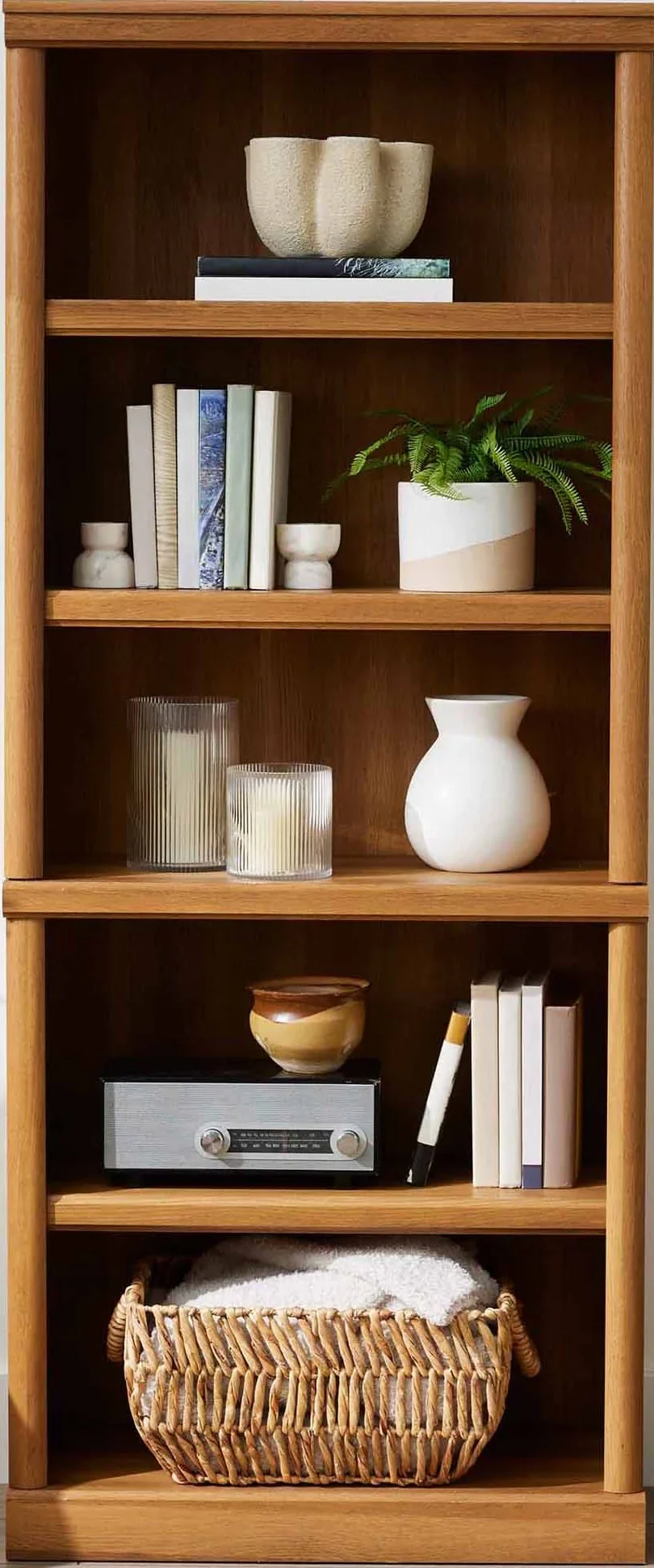 Better Homes & Gardens 71 Ashwood Road 5 Shelf Bookcase, Black Finish