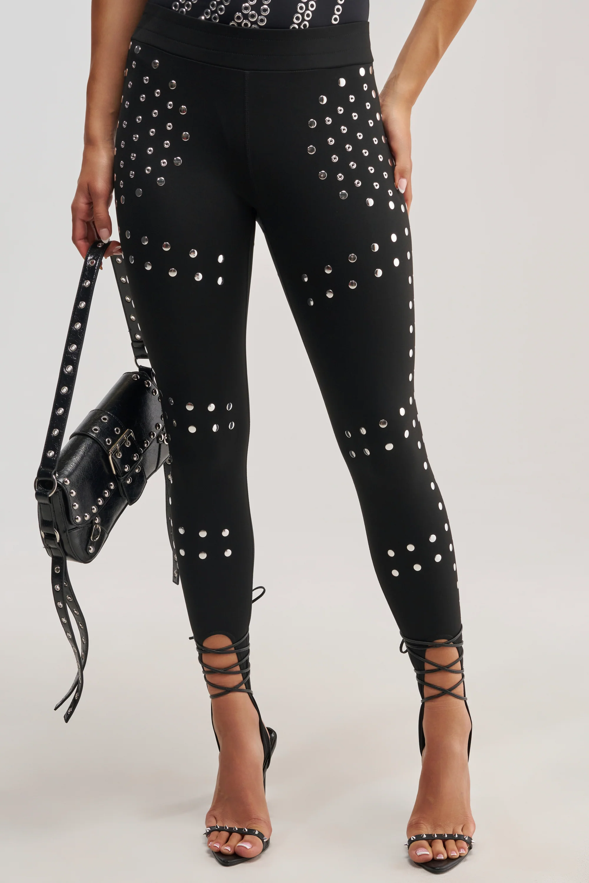 SNATCHED AND SCULPTED STUD LEGGING - Akira Store