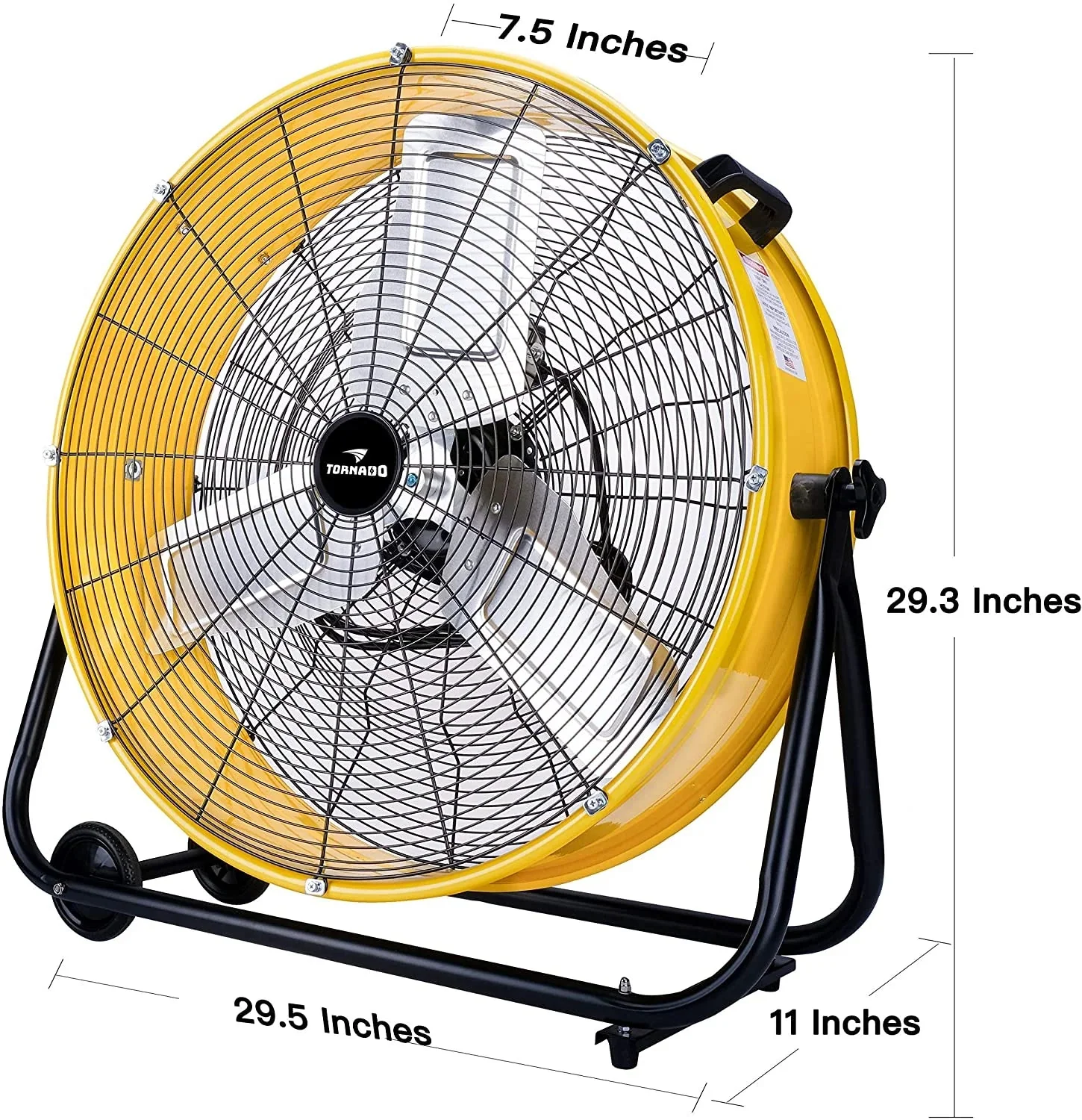 24 Inch Grade High Velocity Movement Heavy Duty Drum 3 Speed Air Circulator Fan 7800 Cfm-industrial, Commercial, Residential, and Greenhouse…