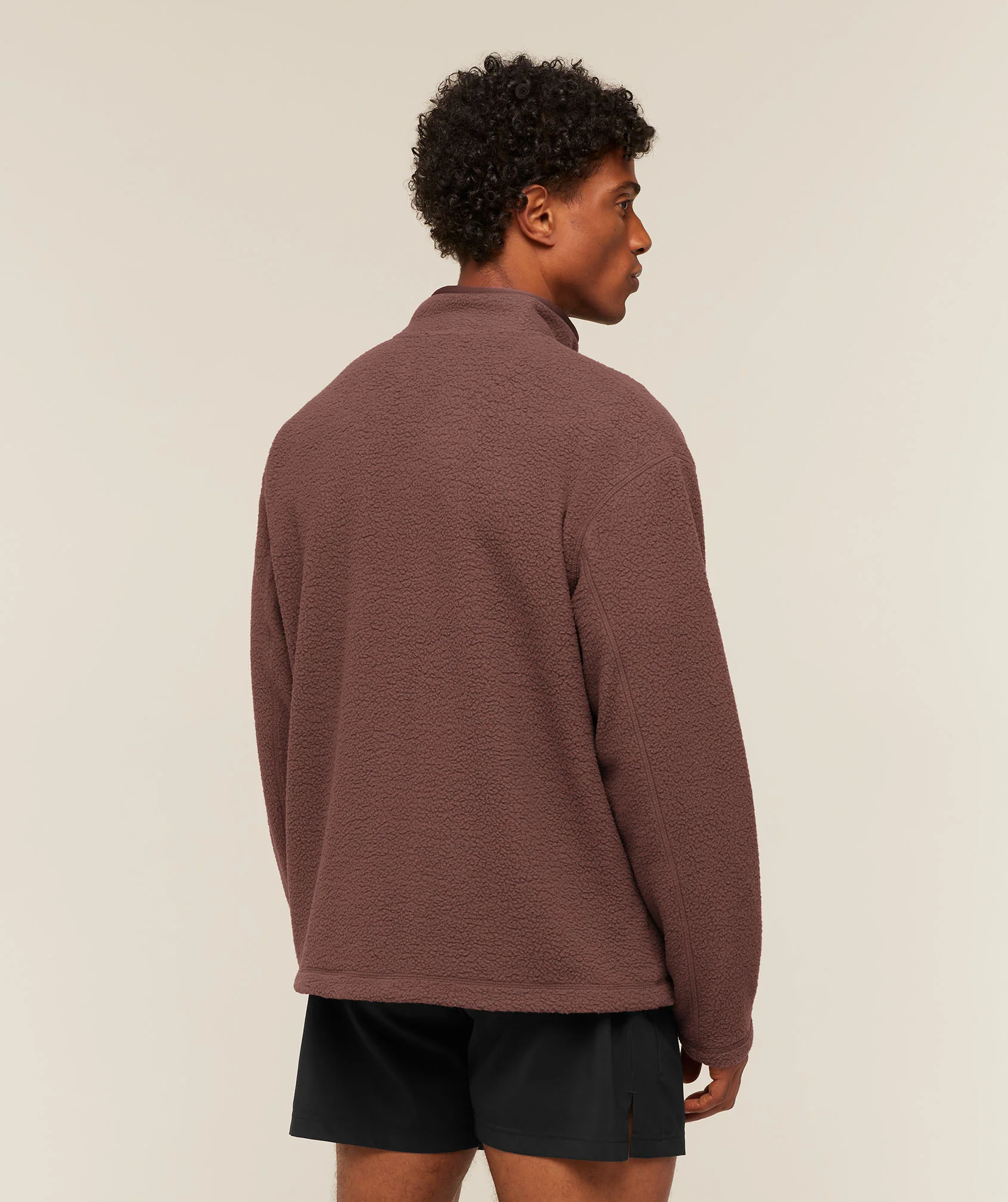 FLEECE ZIP THROUGH JACKET - Espresso Brown