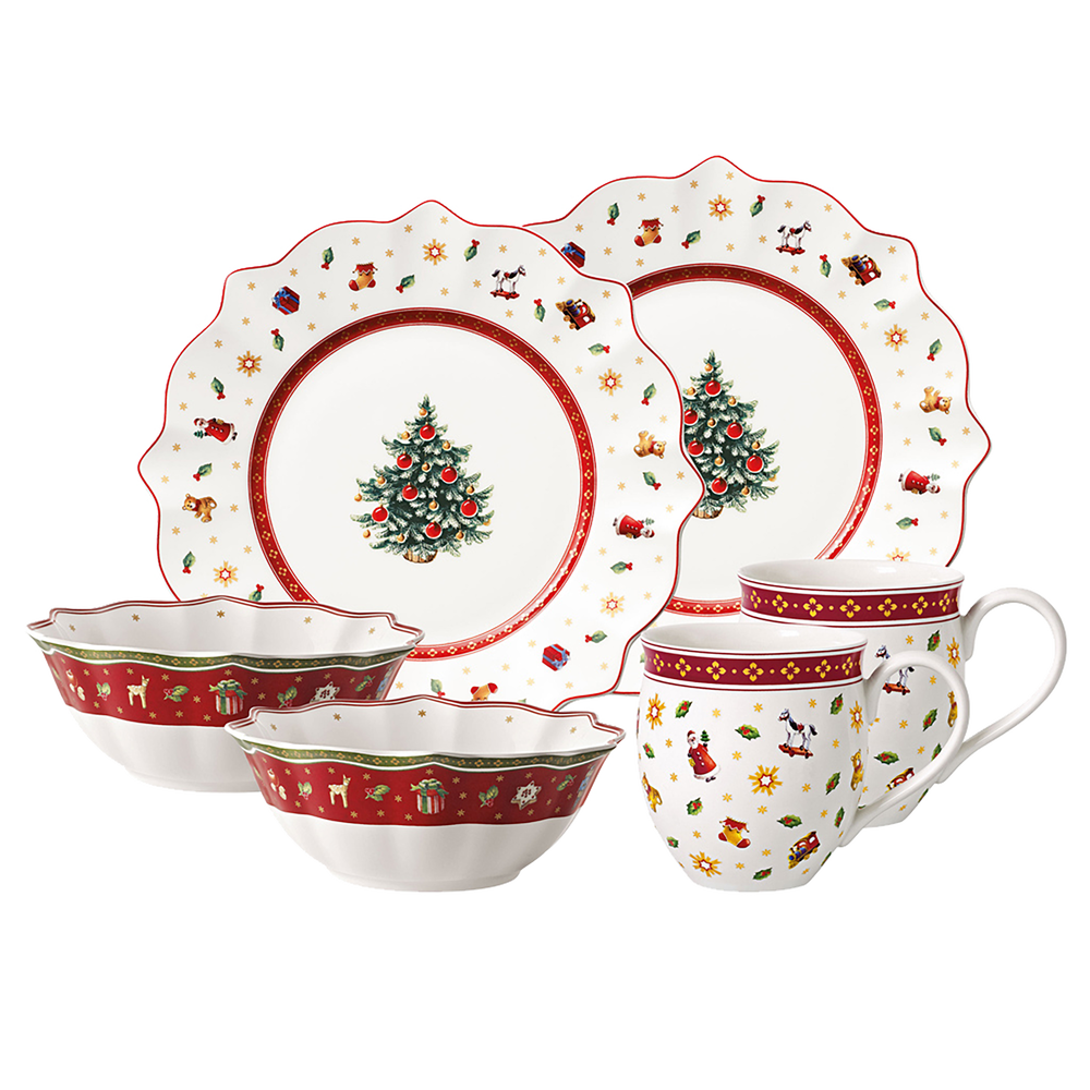 Toy's Delight Dinnerware set - Red, Premium Porcelain