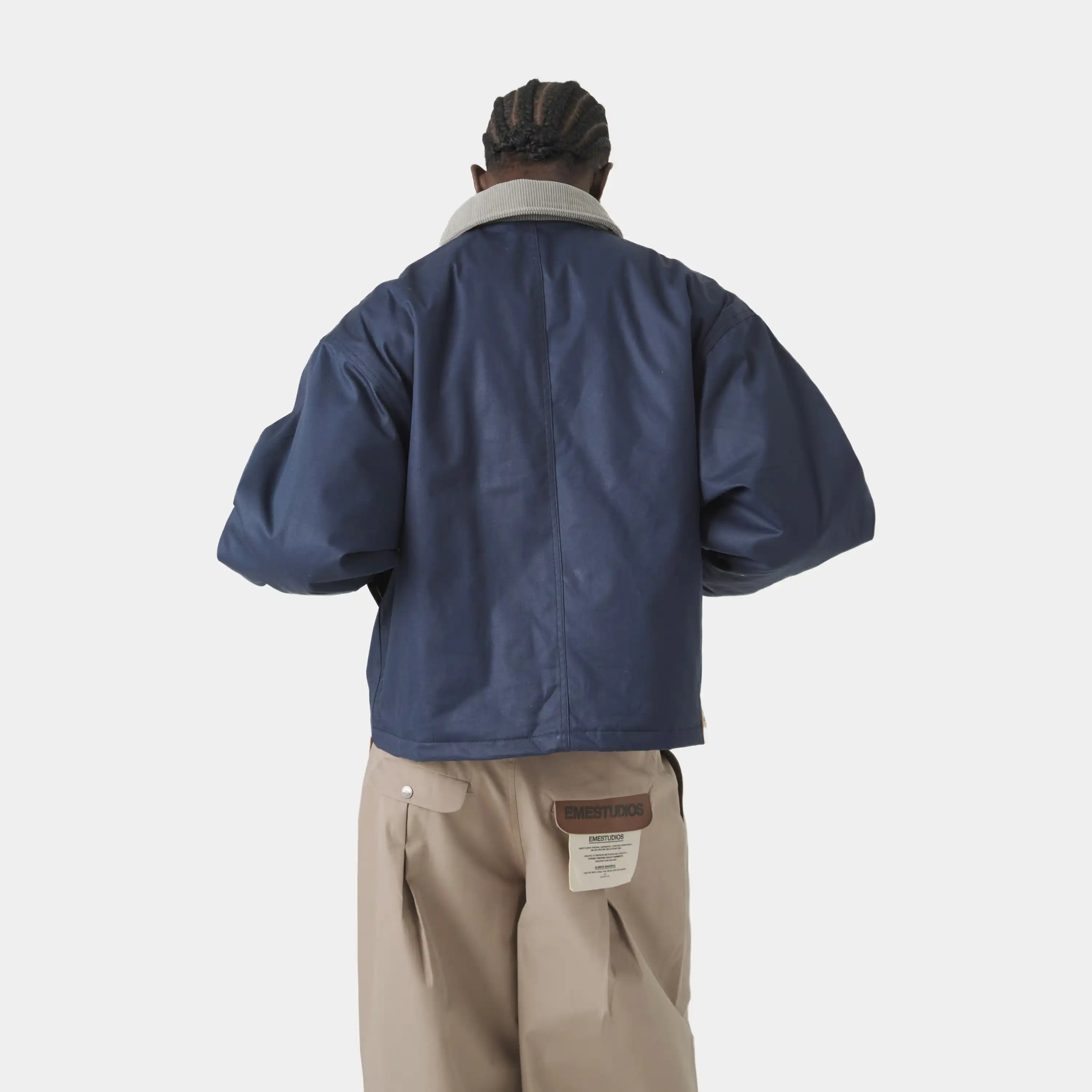 Ethos Navy Boxy Coat