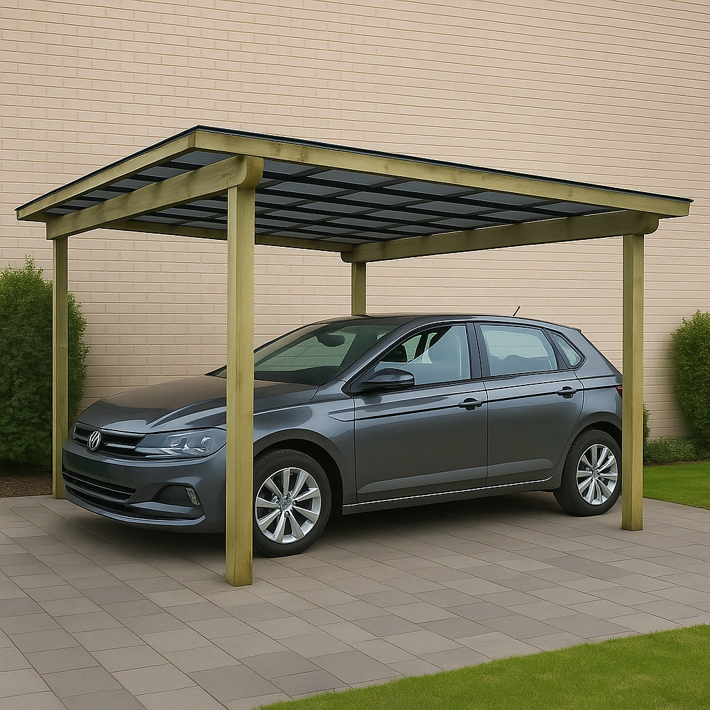 Parkeringsplads - Trstruktur - Naturtr - Udendrs brug - 5x3x2,5m