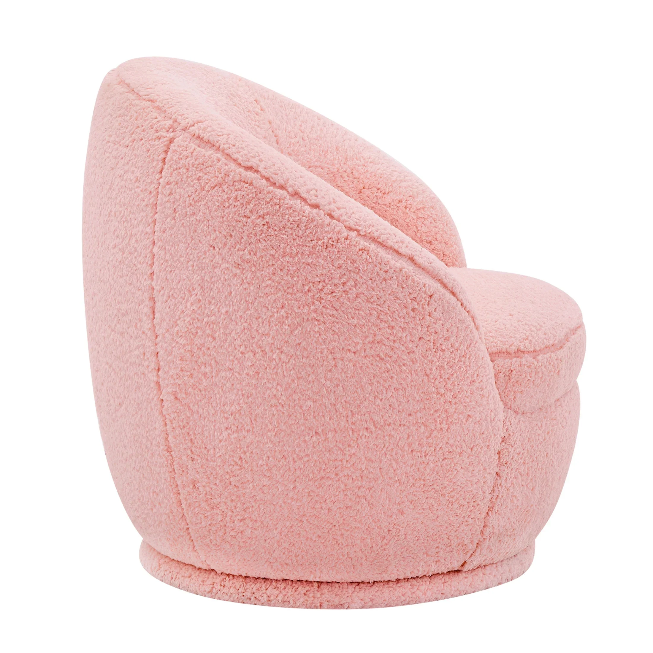 Better Homes & Gardens Mira Kids Swivel Chair, Cream Faux Shearling