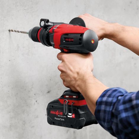 Mafell – Perceuse-visseuse à percussion sans fil 18V avec 2 batteries 18M 99 LiHD – Couple 130Nm pour perçage béton et métal – Coffret T-MAX — vue 3