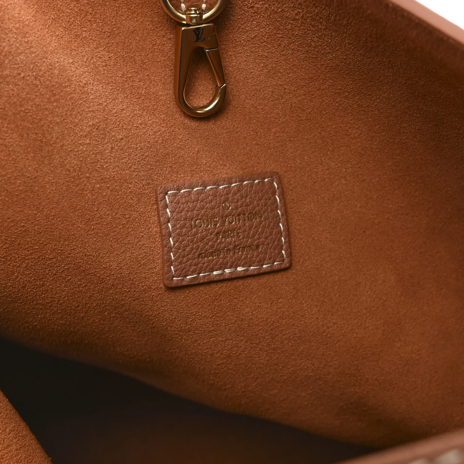 Grained Calfskin Low Key Hobo MM Cognac