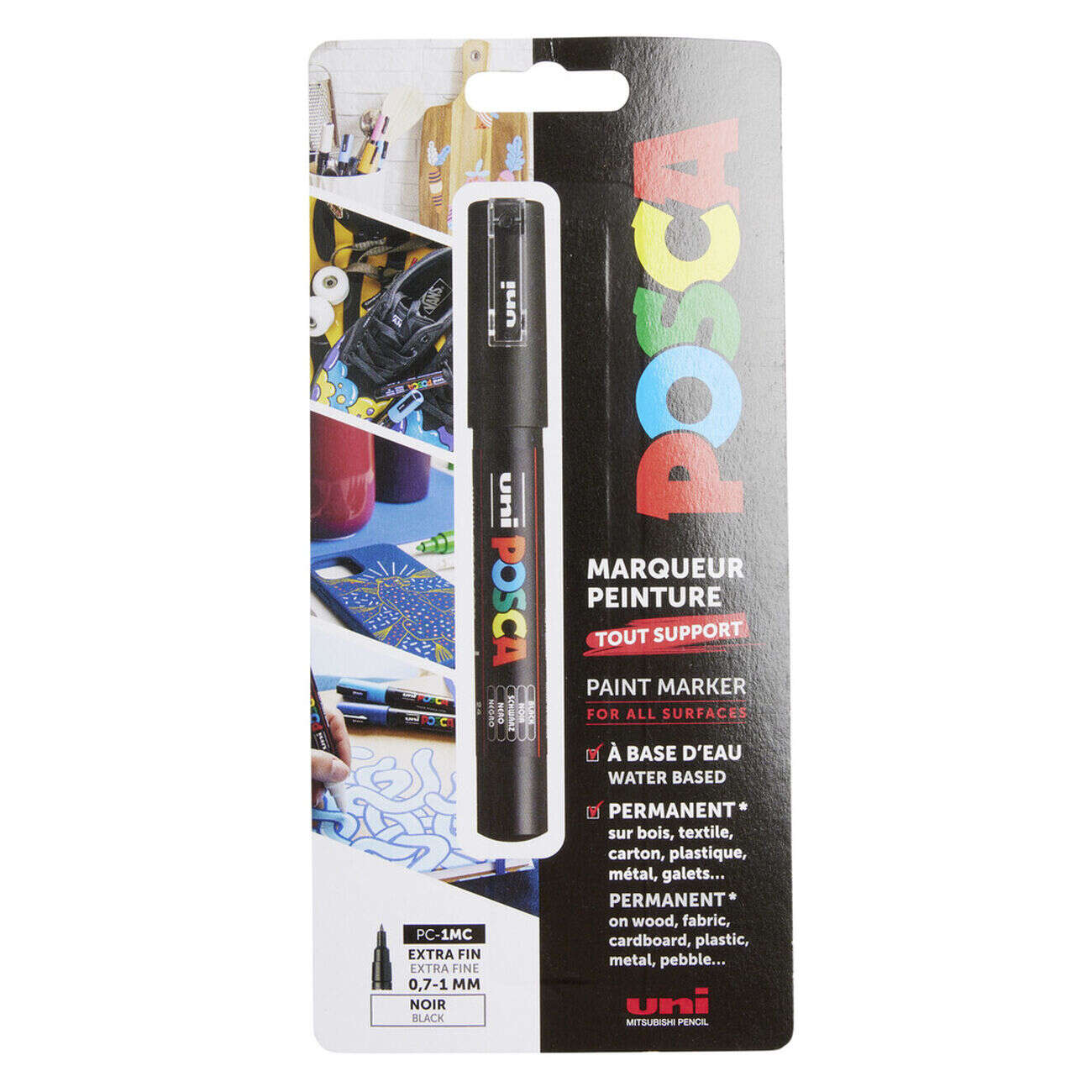 Marqueur créatif Posca pointe extra fine noire