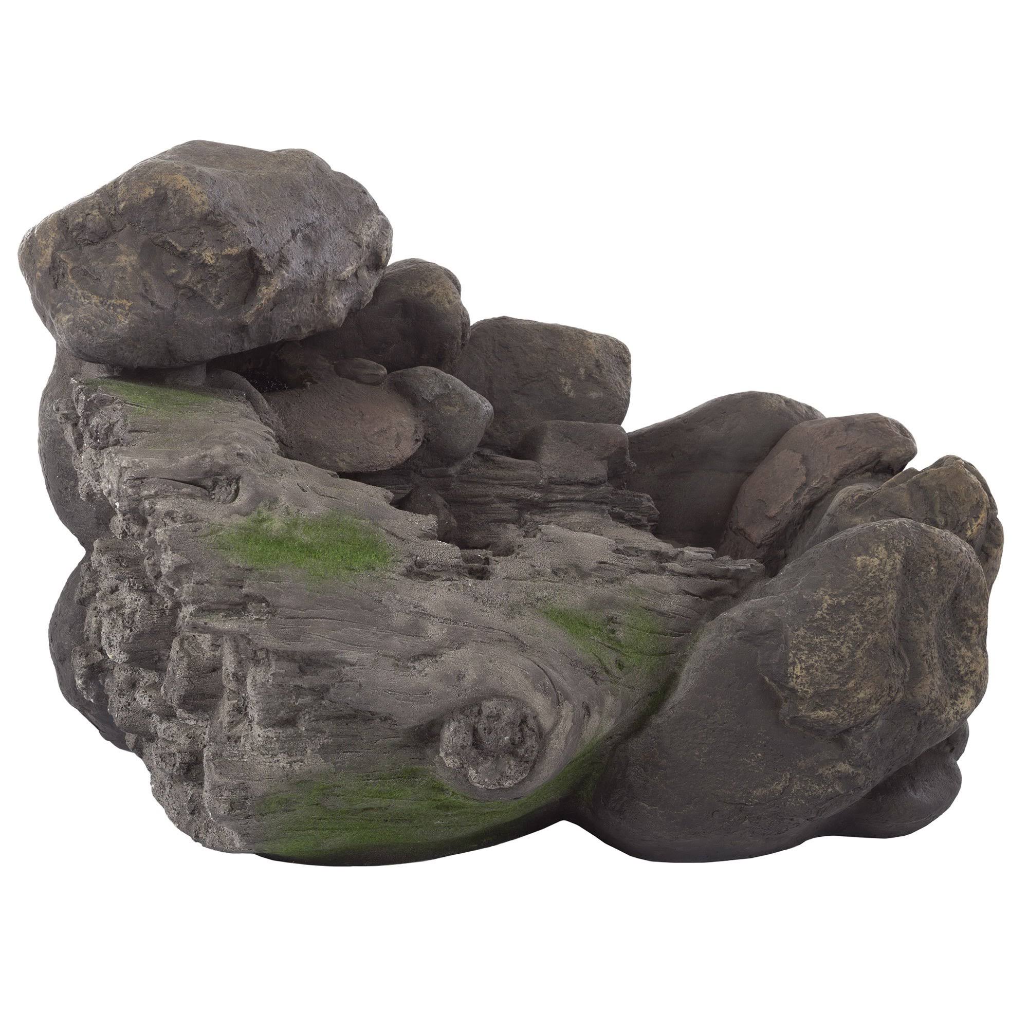 Pure Garden Cascading Stone Outdoor Fountain