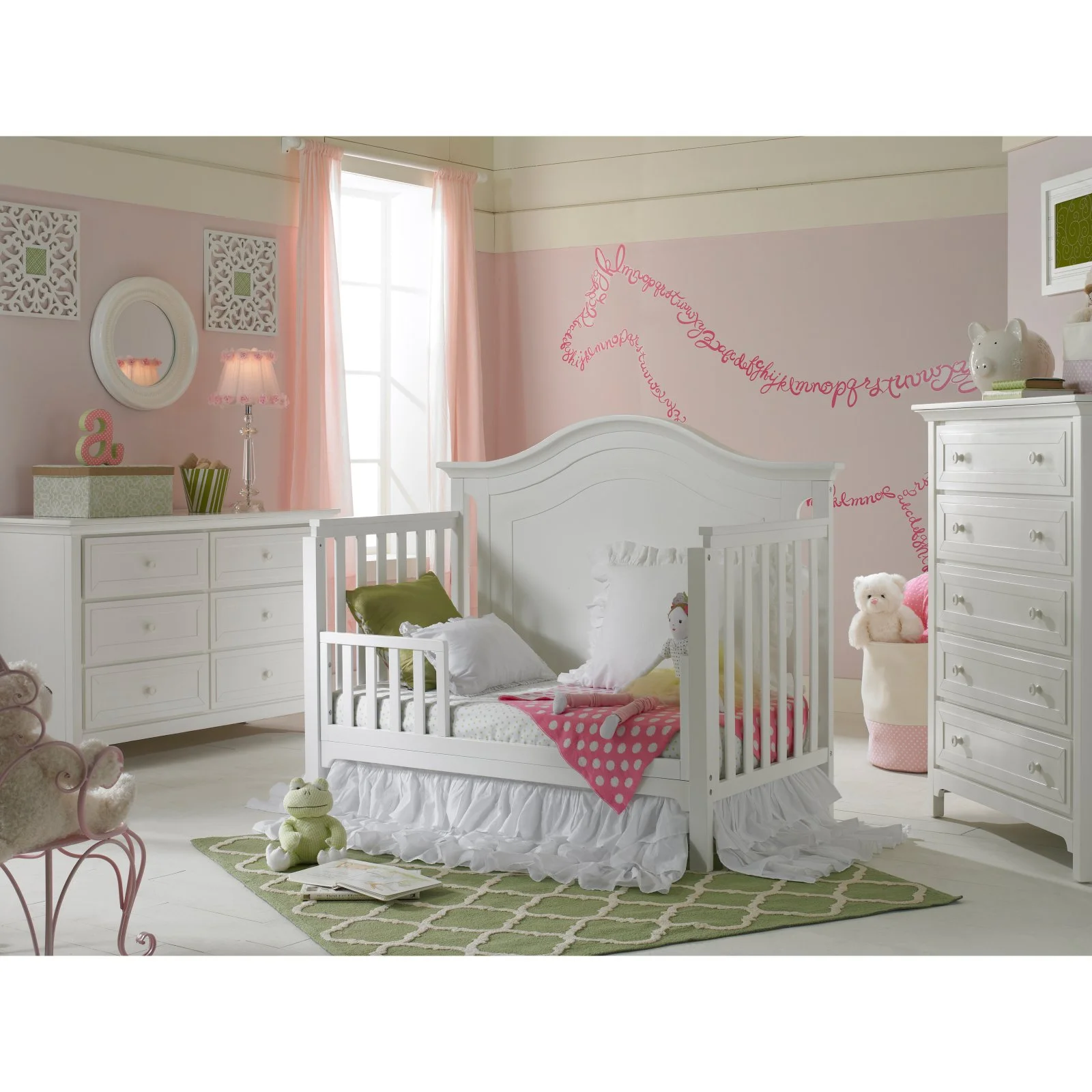 Catania 4-in-1 Convertible Crib(Snow White) - Image 7