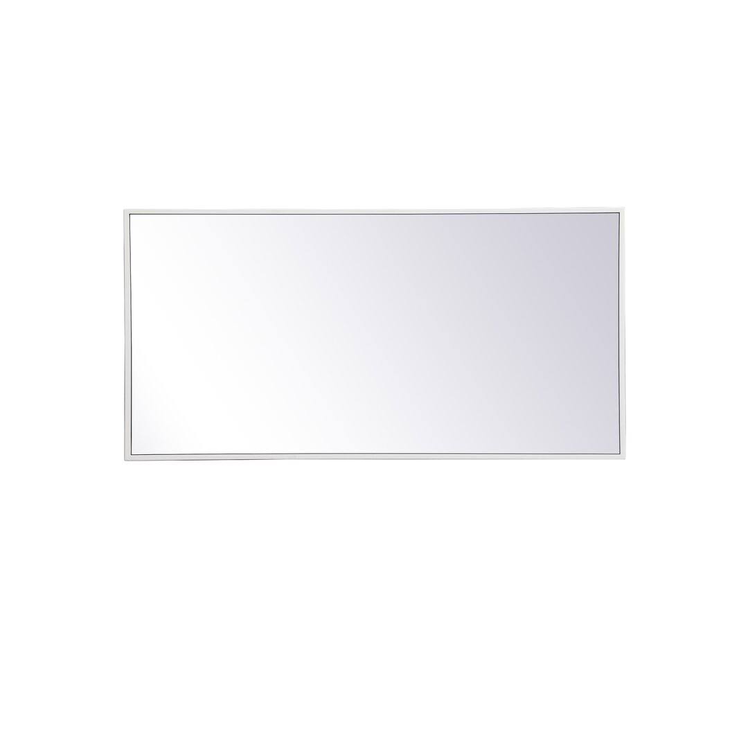 Sabine Metal Rectangle Wall Mirror Finish: White, Size: 36