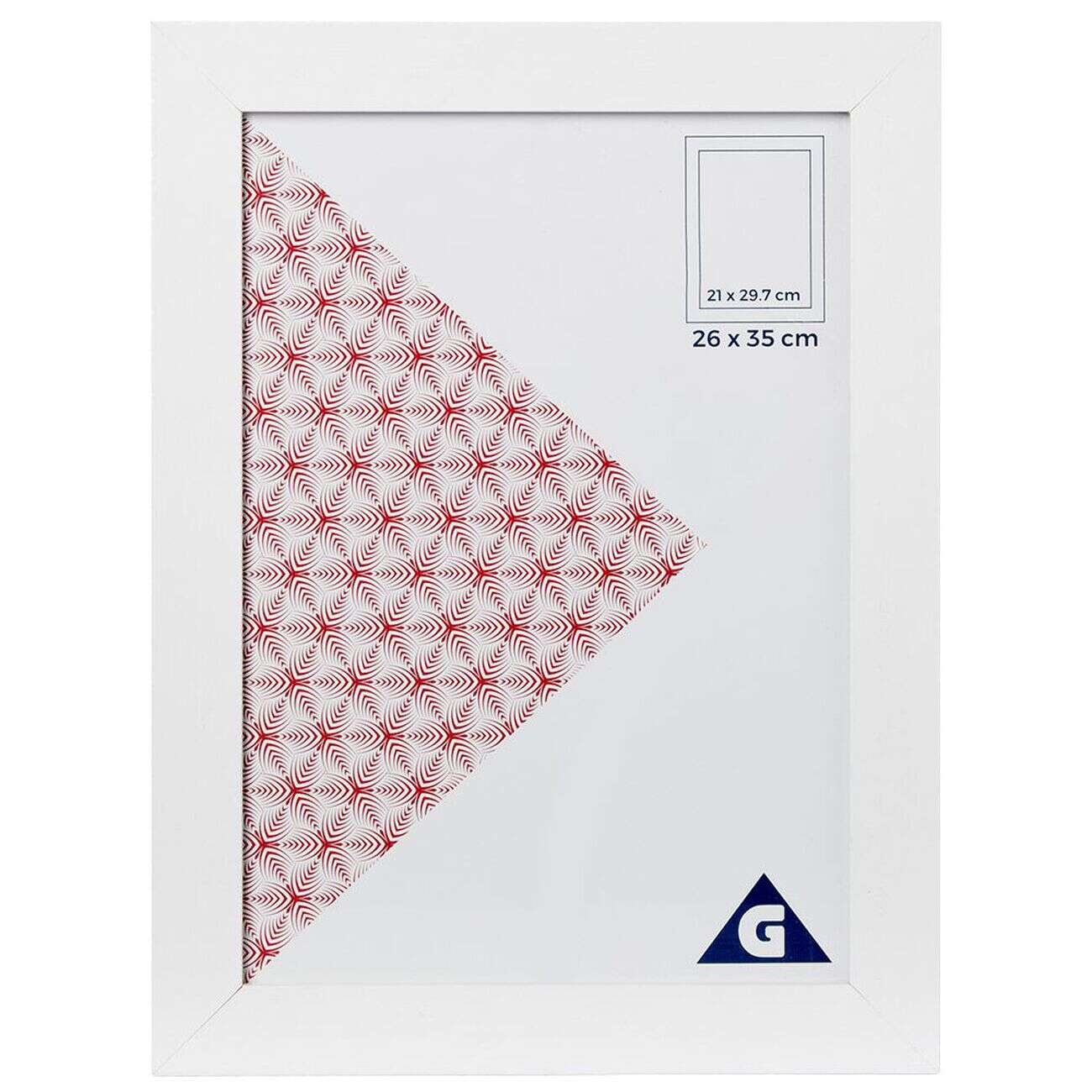 Cadre photo bois blanc 26x35cm pour photo 21x29,7cm