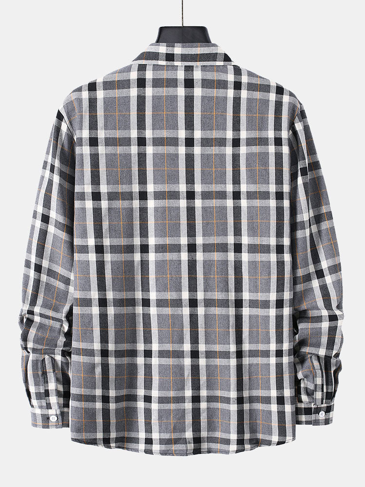 Chemise à carreaux boutonnée
