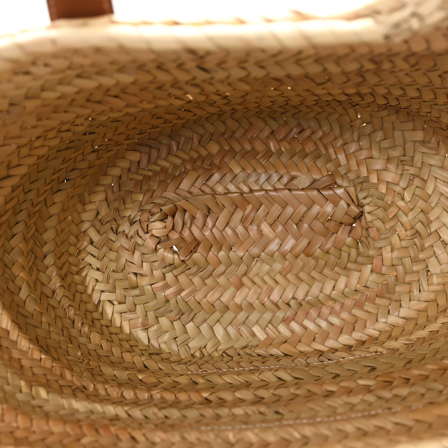 Raffia Large Basket Tote Bag Natural Tan