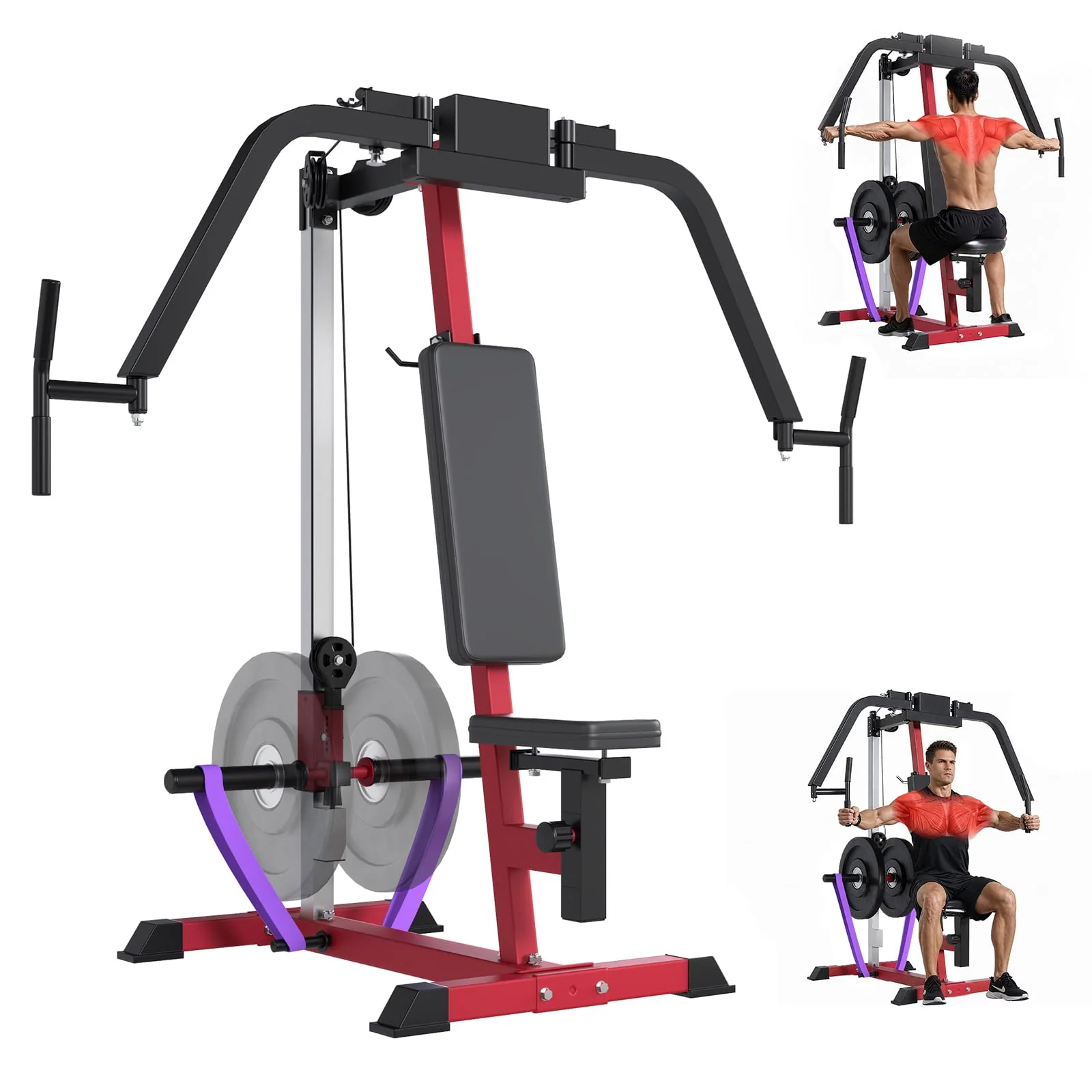 AECOJOY Chest Fly Machine, PEC Deck Fly and Reverse Delt Machine, 450lbs Adjustable Upper Body Workout Equipment for Home Gym