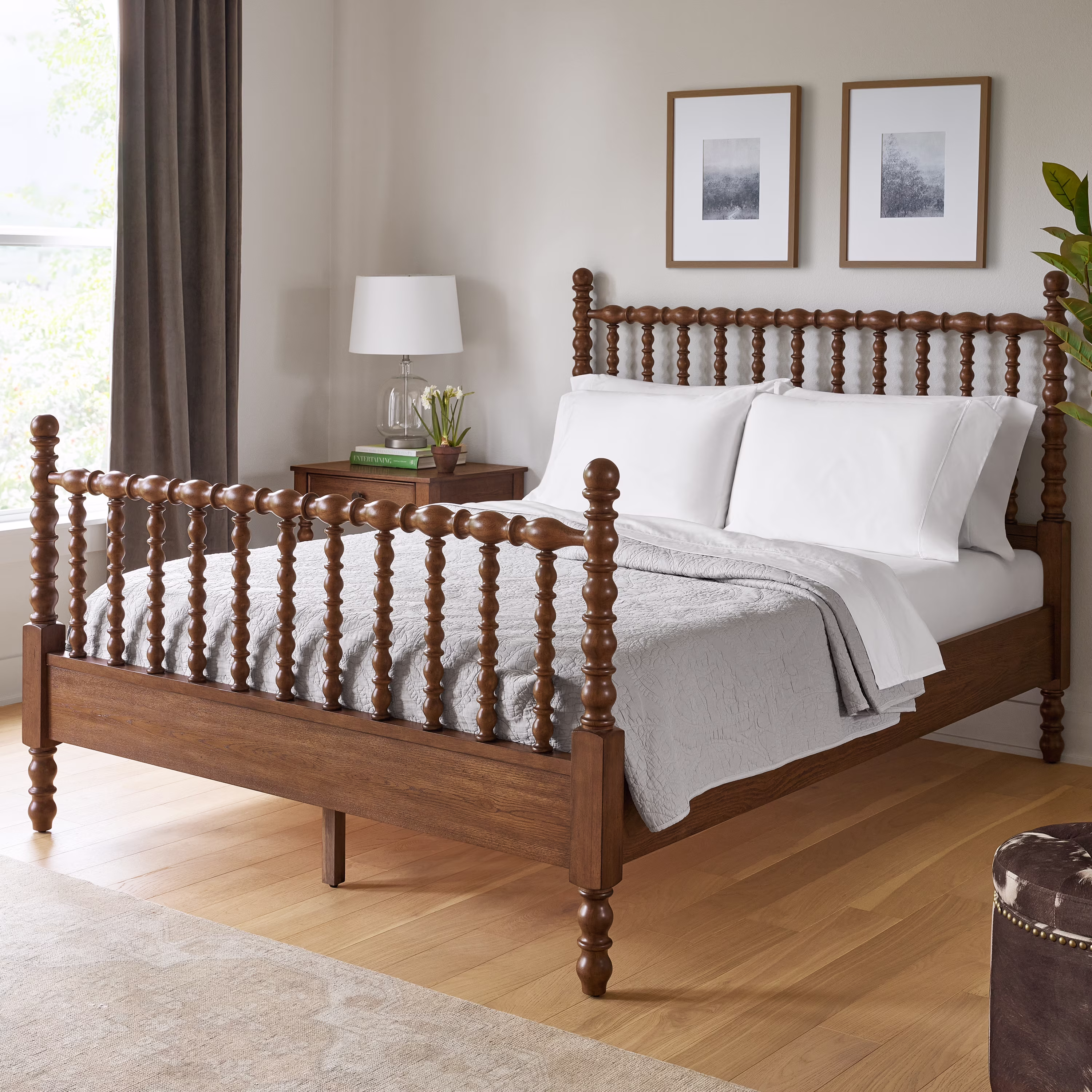 Pioneer Woman Harper Queen - Size Spindle Bed, Homestead Brown